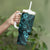 Hawaii Shaka Sign Tumbler With Handle Polynesian Pattern Turquoise Version