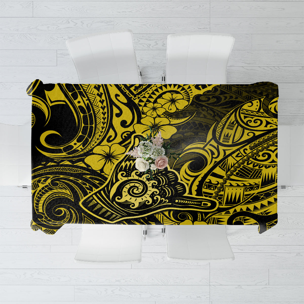 Hawaii Shaka Sign Tablecloth Polynesian Pattern Yellow Version LT01 Yellow - Polynesian Pride