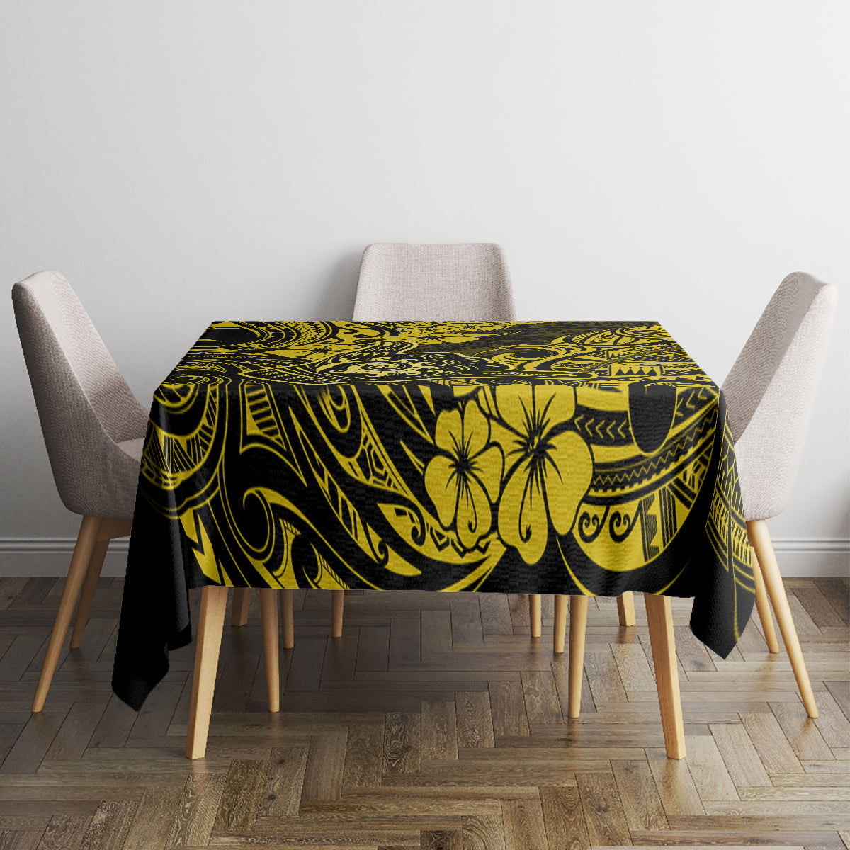 Hawaii Shaka Sign Tablecloth Polynesian Pattern Yellow Version LT01 - Polynesian Pride