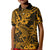 Hawaii Shark Kid Polo Shirt Polynesian Pattern Gold Version LT01 Kid Gold - Polynesian Pride