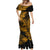 Hawaii Shark Mermaid Dress Polynesian Pattern Gold Version LT01 - Polynesian Pride