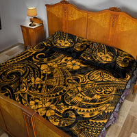 Hawaii Shark Quilt Bed Set Polynesian Pattern Gold Version LT01 - Polynesian Pride