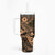 Hawaii Shark Tumbler With Handle Polynesian Pattern Gold Version