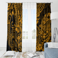 Hawaii Shark Window Curtain Polynesian Pattern Gold Version LT01 - Polynesian Pride