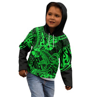 Hawaii Shark Kid Hoodie Polynesian Pattern Green Version LT01 - Polynesian Pride