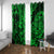 Hawaii Shark Window Curtain Polynesian Pattern Green Version LT01 - Polynesian Pride