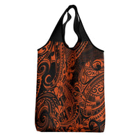 Hawaii Shark Grocery Bag Polynesian Pattern Orange Version