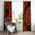 Hawaii Shark Window Curtain Polynesian Pattern Orange Version LT01 - Polynesian Pride