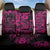 Hawaii Shark Back Car Seat Cover Polynesian Pattern Pink Version