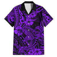 Hawaii Shark Hawaiian Shirt Polynesian Pattern Purple Version LT01 Purple - Polynesian Pride