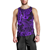 Hawaii Shark Men Tank Top Polynesian Pattern Purple Version LT01 - Polynesian Pride