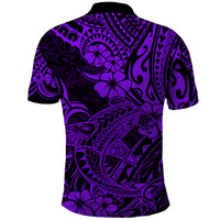 Hawaii Shark Polo Shirt Polynesian Pattern Purple Version LT01 - Polynesian Pride