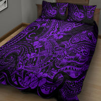 Hawaii Shark Quilt Bed Set Polynesian Pattern Purple Version LT01 - Polynesian Pride