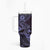 Hawaii Shark Tumbler With Handle Polynesian Pattern Purple Version