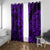 Hawaii Shark Window Curtain Polynesian Pattern Purple Version LT01 - Polynesian Pride