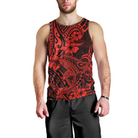 Hawaii Shark Men Tank Top Polynesian Pattern Red Version LT01 - Polynesian Pride