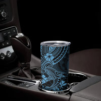 Hawaii Shark Tumbler Cup Polynesian Pattern Sky Blue Version