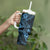 Hawaii Shark Tumbler With Handle Polynesian Pattern Sky Blue Version