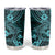 Hawaii Shark Tumbler Cup Polynesian Pattern Turquoise Version