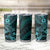 Hawaii Shark Tumbler Cup Polynesian Pattern Turquoise Version