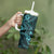 Hawaii Shark Tumbler With Handle Polynesian Pattern Turquoise Version