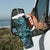 Hawaii Shark Tumbler With Handle Polynesian Pattern Turquoise Version