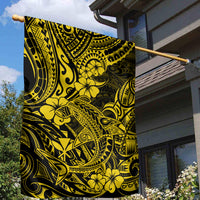 Hawaii Shark Garden Flag Polynesian Pattern Yellow Version LT01 - Polynesian Pride