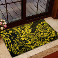 Hawaii Shark Rubber Doormat Polynesian Pattern Yellow Version LT01 - Polynesian Pride