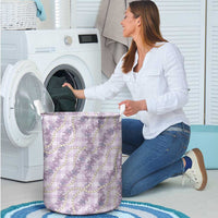 Pua Kalaunu Lei Laundry Basket Palaka Pattern