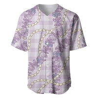 Pua Kalaunu Lei Baseball Jersey Palaka Pattern LT01 Purple - Polynesian Pride