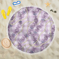 Pua Kalaunu Lei Beach Blanket Palaka Pattern LT01 One Size 150cm Purple - Polynesian Pride