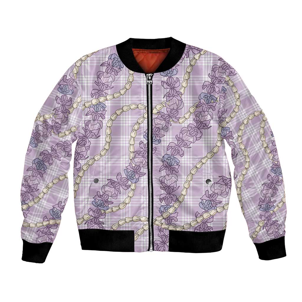 Pua Kalaunu Lei Bomber Jacket Palaka Pattern