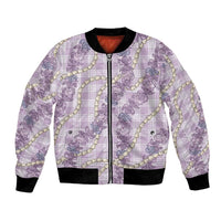 Pua Kalaunu Lei Bomber Jacket Palaka Pattern
