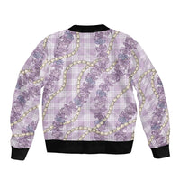 Pua Kalaunu Lei Bomber Jacket Palaka Pattern