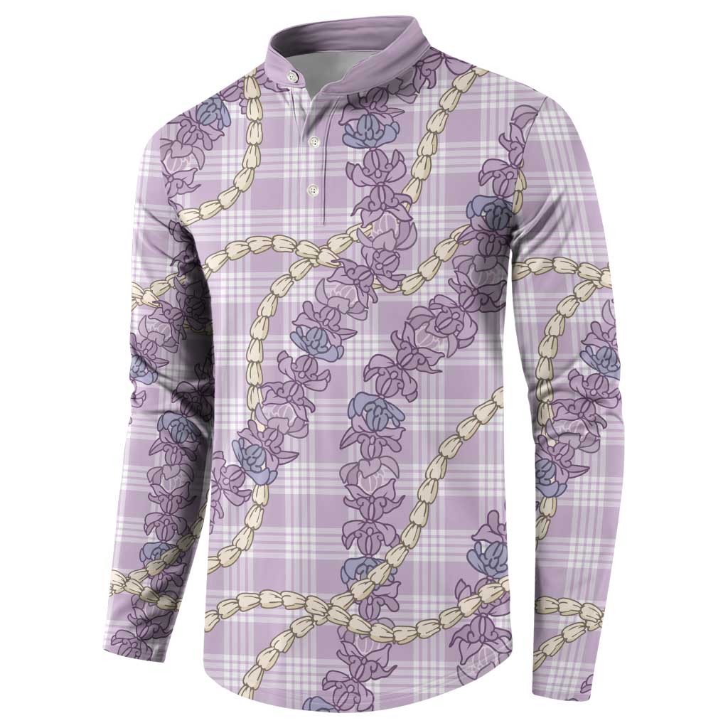 Pua Kalaunu Lei Button Sweatshirt Palaka Pattern LT01 - Polynesian Pride