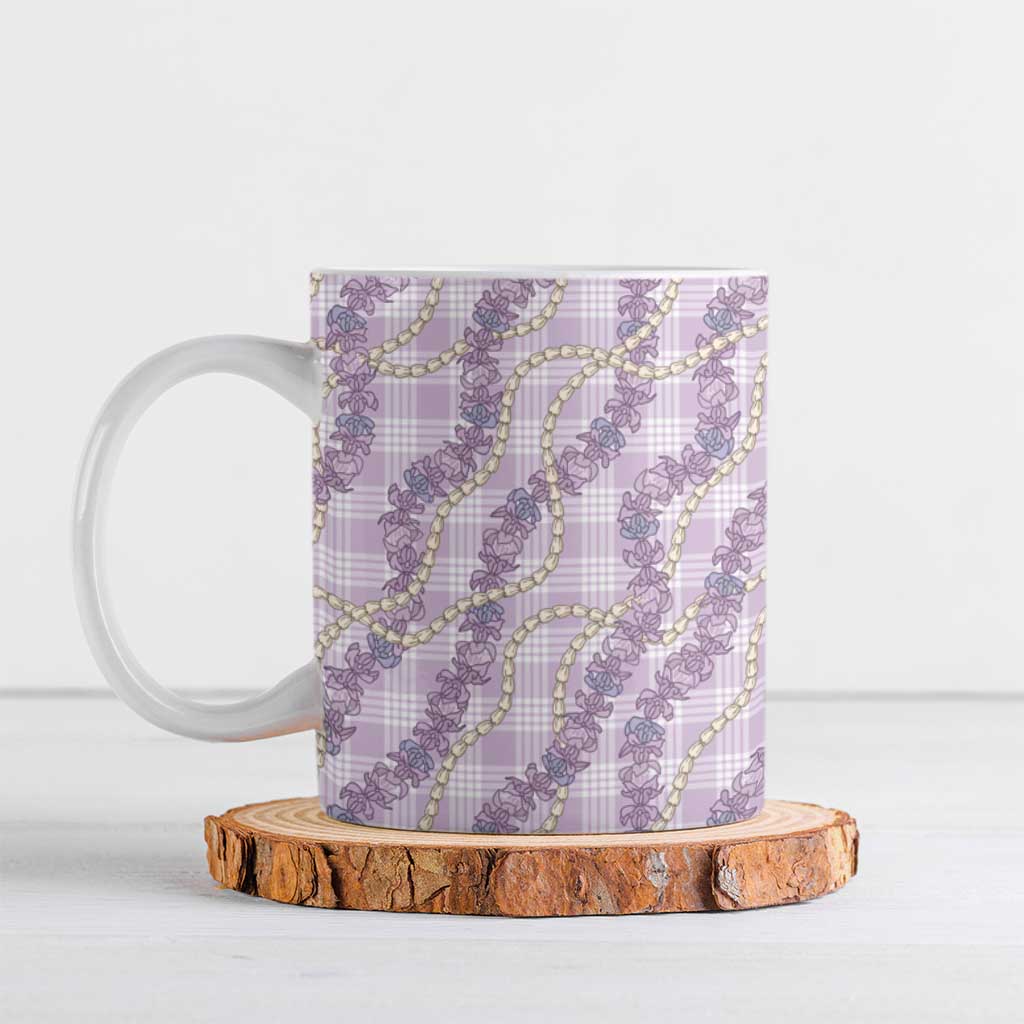 Pua Kalaunu Lei Ceramic Mug Palaka Pattern