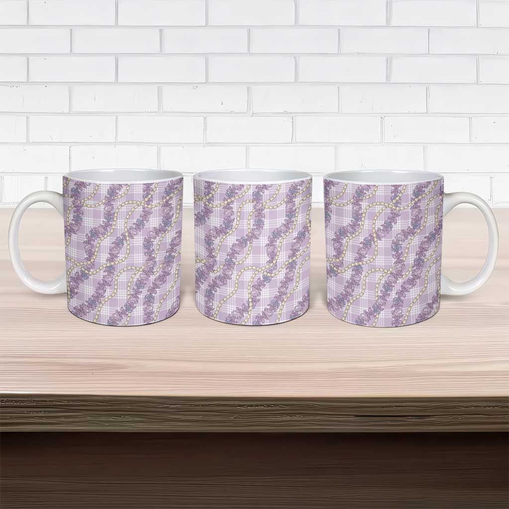Pua Kalaunu Lei Ceramic Mug Palaka Pattern