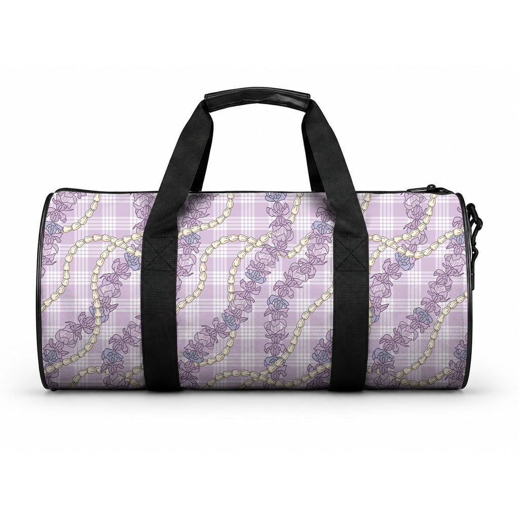 Pua Kalaunu Lei Duffle Bag Palaka Pattern