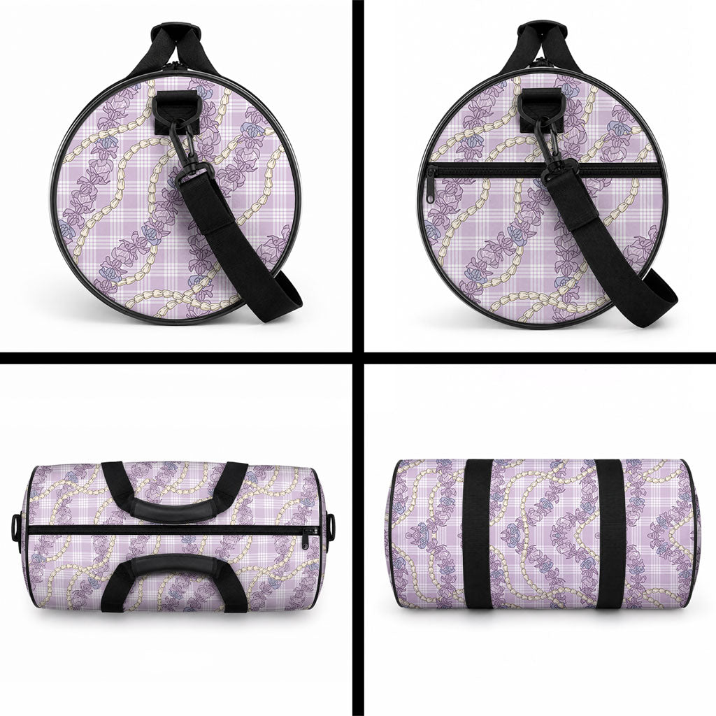 Pua Kalaunu Lei Duffle Bag Palaka Pattern