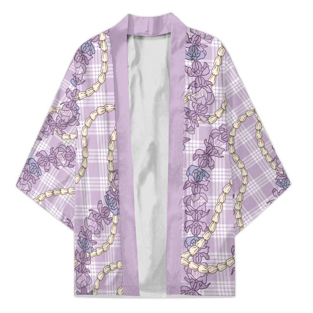 Pua Kalaunu Lei Kimono Palaka Pattern LT01 Unisex Purple - Polynesian Pride