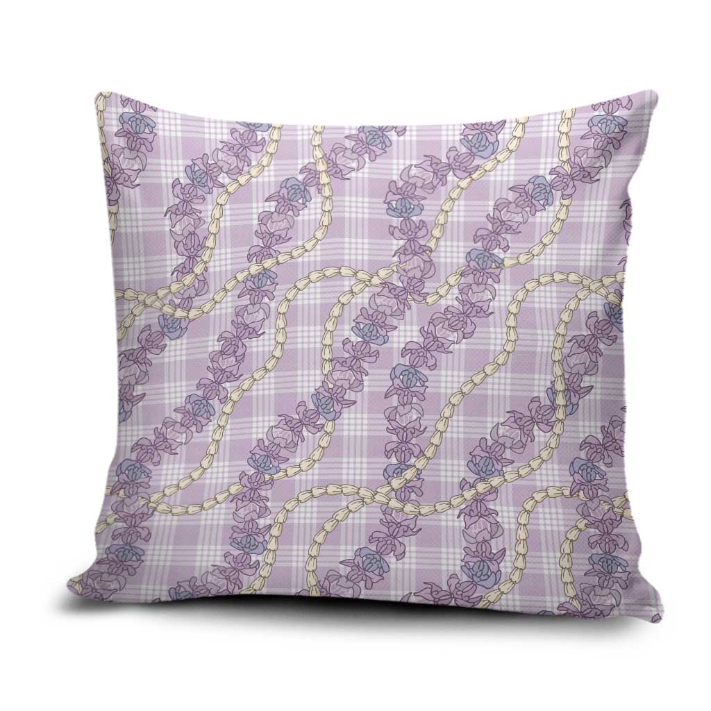 Pua Kalaunu Lei Pillow Cover Palaka Pattern LT01 Purple - Polynesian Pride
