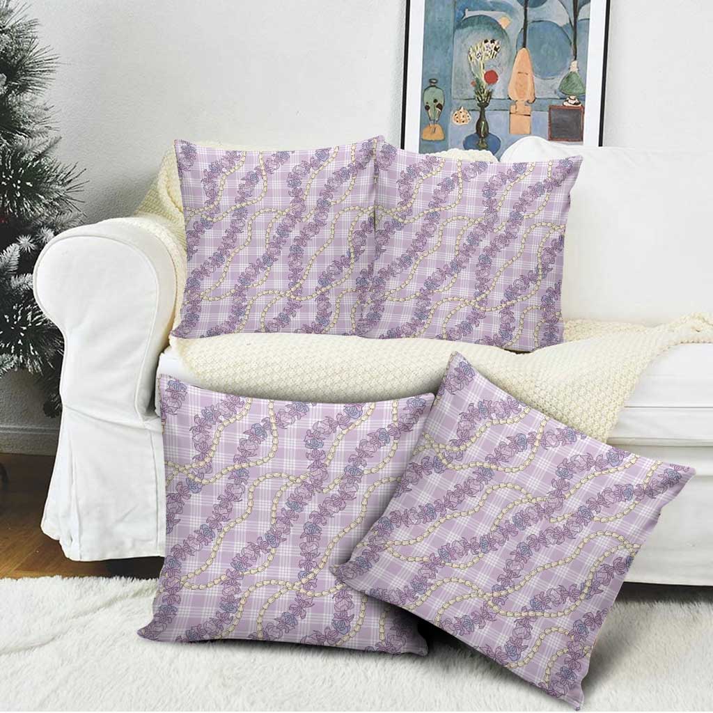 Pua Kalaunu Lei Pillow Cover Palaka Pattern