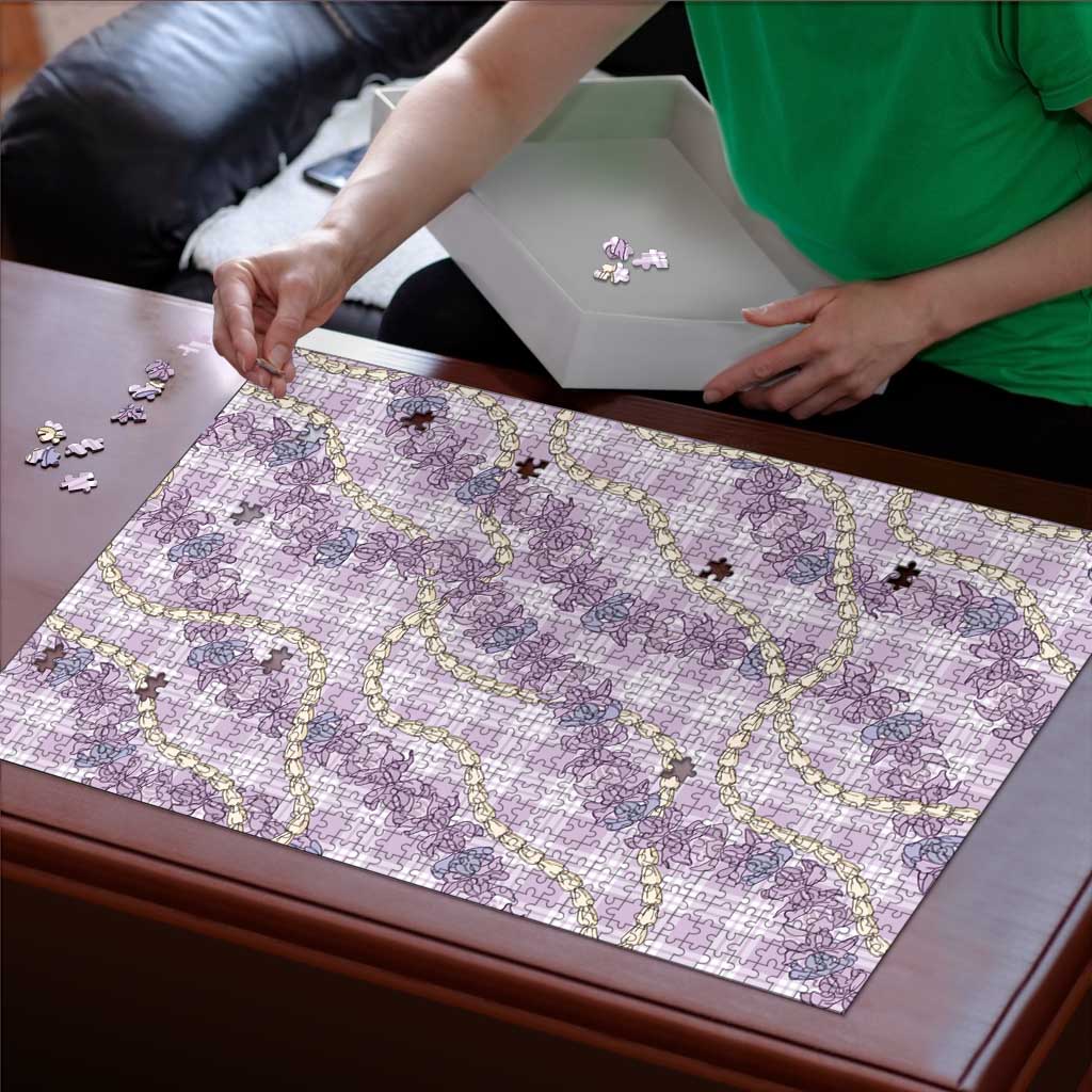 Pua Kalaunu Lei Puzzle Palaka Pattern