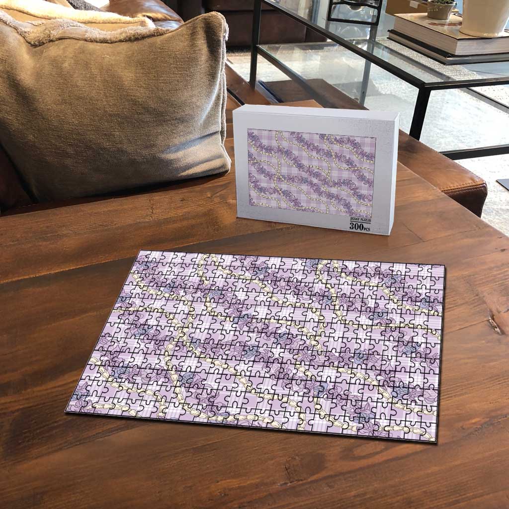 Pua Kalaunu Lei Puzzle Palaka Pattern