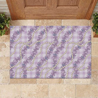 Pua Kalaunu Lei Rubber Doormat Palaka Pattern