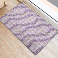 Pua Kalaunu Lei Rubber Doormat Palaka Pattern