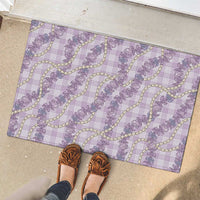 Pua Kalaunu Lei Rubber Doormat Palaka Pattern