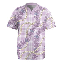 Pua Kalaunu Lei Rugby Jersey Palaka Pattern LT01 Purple - Polynesian Pride