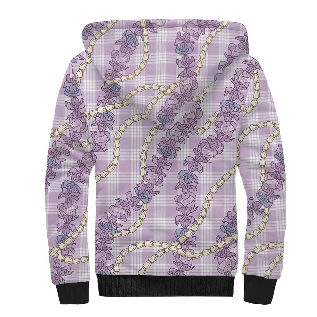 Pua Kalaunu Lei Sherpa Hoodie Palaka Pattern LT01 - Polynesian Pride