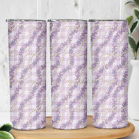 Pua Kalaunu Lei Skinny Tumbler Palaka Pattern